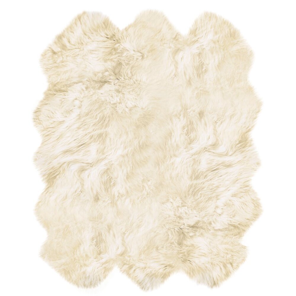 Natural Home Decor New Zealand Sheepskin Sexto Rug | 1-Piece | Natural | 5'x6'